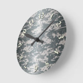 Digitale Camouflage Runde Wanduhr (Winkel)