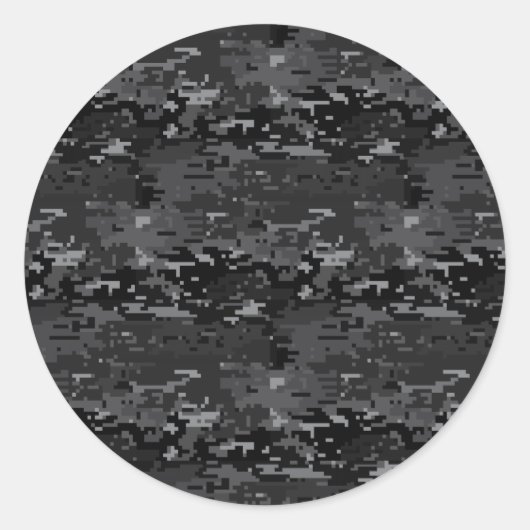 Digitale Camouflage Runder Aufkleber (Vorderseite)