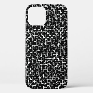Digitale Camouflage Schwarz-weiß-gelbes Muster Case-Mate iPhone Hülle