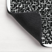 Digitale Camouflage Schwarz-weiß-gelbes Muster Mousepad (Ecke)