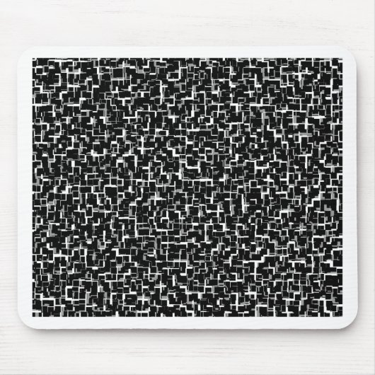 Digitale Camouflage Schwarz-weiß-gelbes Muster Mousepad (Vorne)