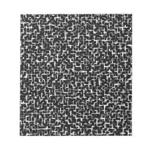 Digitale Camouflage Schwarz-weiß Grau-Muster Notizblock