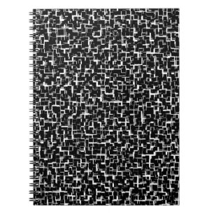 Digitale Camouflage Schwarz-weiß Grau-Muster Notizblock