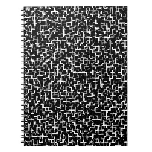 Digitale Camouflage Schwarz-weiß Grau-Muster Notizblock (Vorderseite)
