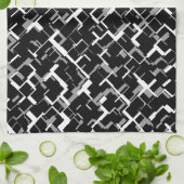 Digitale Camouflage Schwarz-weißes Graumuster Handtuch (Gefaltet)