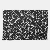 Digitale Camouflage Schwarz-weißes Graumuster Handtuch (Horizontal)