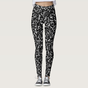 Digitale Camouflage Schwarz-weißes Graumuster Leggings
