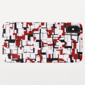 Digitale Camouflage Schwarz-weißes rotes Muster Case-Mate iPhone Hülle (Rückseite (Horizontal))