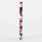 Digitale Camouflage Schwarz-weißes rotes Muster Case-Mate iPhone Hülle (Hinten/Rechts)