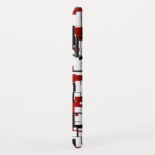 Digitale Camouflage Schwarz-weißes rotes Muster Case-Mate iPhone Hülle (Hinten/Rechts)