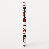 Digitale Camouflage Schwarz-weißes rotes Muster Case-Mate iPhone Hülle (Hinten/Links)