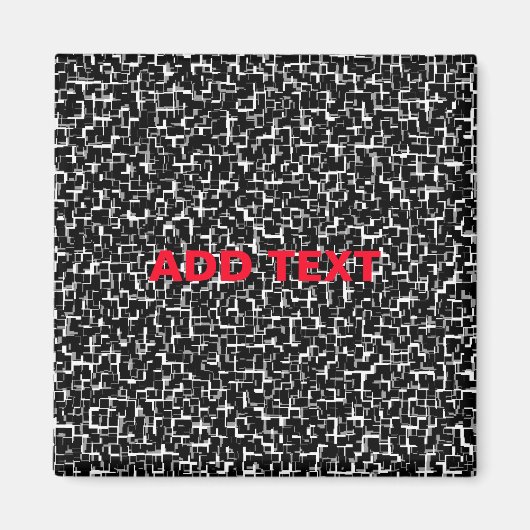 Digitale Camouflage Schwarz-weißes rotes Muster Magnet (Vorne)