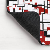 Digitale Camouflage Schwarz-weißes rotes Muster Mousepad (Ecke)