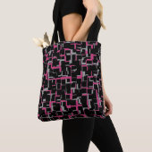 Digitale Camouflage Schwarzes Magenta Graues Muste Tasche (Von Nahem)