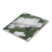 Digitale Collage "Fade to Green, White Rose" Fliese (Seite)