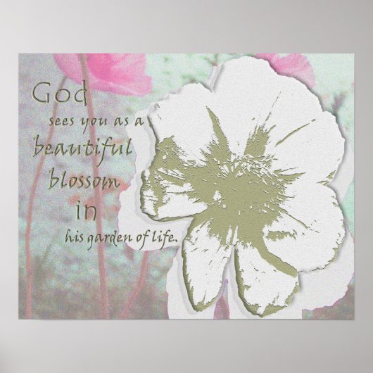 Digitale Collage "Garten des Lebens" Poster (Vorne)