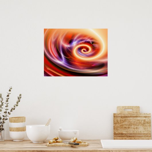 Digitale Computerkunst - Abstrakt moderne Kunst Poster (Küche)