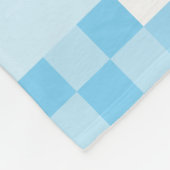 Digitale Cyan Pixel kleine Quadrate Fleecedecke (Ecke)