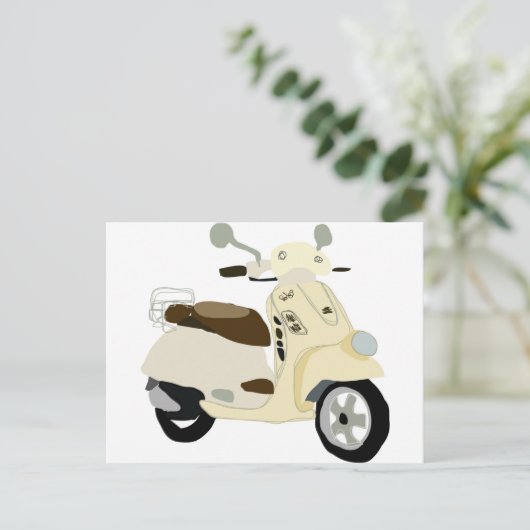 Digitale Darstellung eines Rollers Postkarte (Stehend Vorderseite)