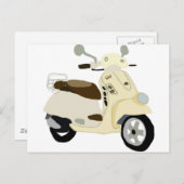 Digitale Darstellung eines Rollers Postkarte (Vorne/Hinten)