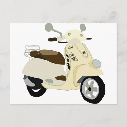 Digitale Darstellung eines Rollers Postkarte (Vorderseite)