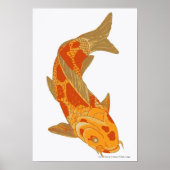 Digitale Darstellung von Koi Carp Poster (Vorne)