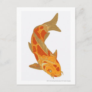 Digitale Darstellung von Koi Carp Postkarte