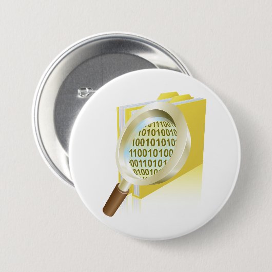 Digitale Dateisuche im Glas: binäre Datenvergrößer Button (Vorne & Hinten)