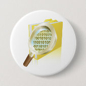 Digitale Dateisuche im Glas: binäre Datenvergrößer Button (Vorderseite)