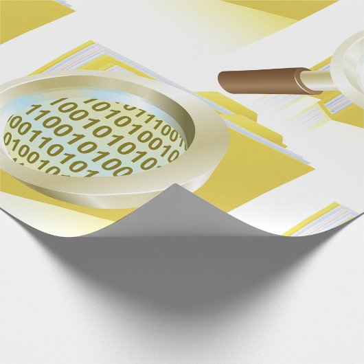 Digitale Dateisuche im Glas: binäre Datenvergrößer Geschenkpapier