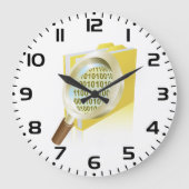 Digitale Dateisuche im Glas: binäre Datenvergrößer Große Wanduhr (Vorderseite)