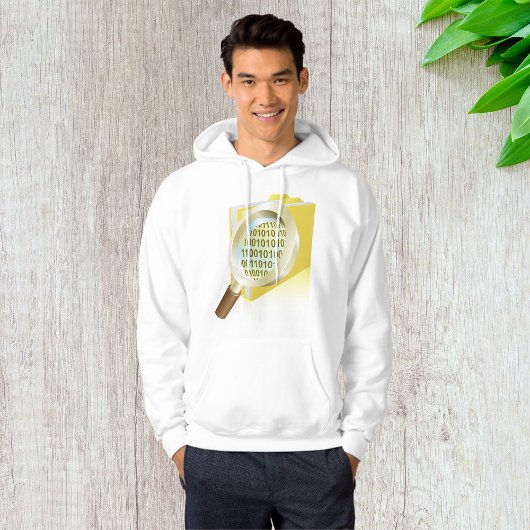 Digitale Dateisuche im Glas: binäre Datenvergrößer Hoodie