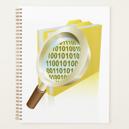 Digitale Dateisuche im Glas: binäre Datenvergrößer Planer (Vorderseite)