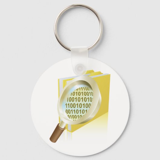 Digitale Dateisuche im Glas: binäre Datenvergrößer Schlüsselanhänger (Rückseite)