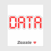 DIGITALE DATEN AUFKLEBER (Blatt)