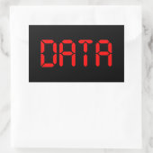DIGITALE DATEN RECHTECKIGER AUFKLEBER (Tasche)