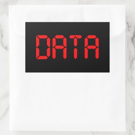 DIGITALE DATEN RECHTECKIGER AUFKLEBER (Tasche)