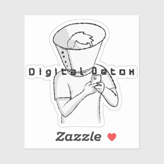 digitale Detox-Behandlung Aufkleber (Blatt)