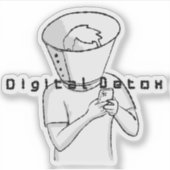 digitale Detox-Behandlung Aufkleber (Vorderseite)