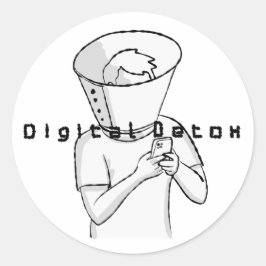 digitale Detox-Behandlung Runder Aufkleber
