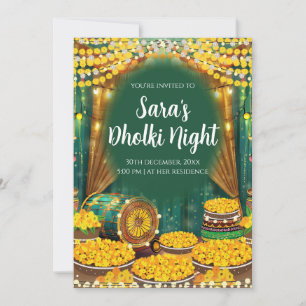 Digitale Dholki-Einladung & Digitale Mehndi-Einlad Einladung