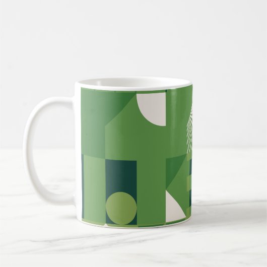 Digitale Doppelkollage, geometrische Elemente Kaffeetasse (Links)