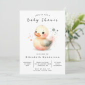 Digitale Duck-Babydusche Einladung (Stehend Vorderseite)