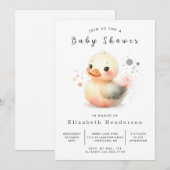Digitale Duck-Babydusche Einladung (Vorne/Hinten)