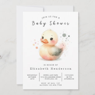 Digitale Duck-Babydusche Einladung