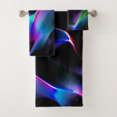 Digitale Dünen mit dunkelblauer Vorherrschaft Badhandtuch Set (Insitu)