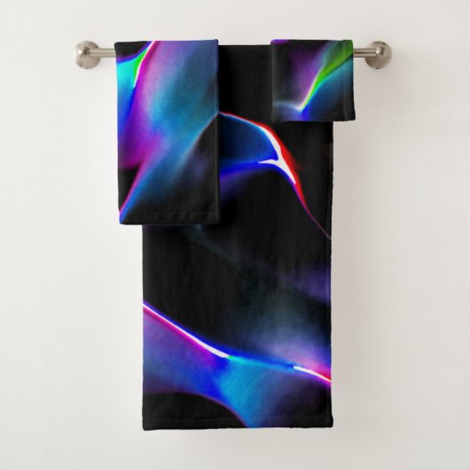 Digitale Dünen mit dunkelblauer Vorherrschaft Badhandtuch Set (Insitu)