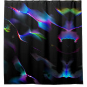 Digitale Dünen mit dunkelblauer Vorherrschaft Duschvorhang (Vorderseite)