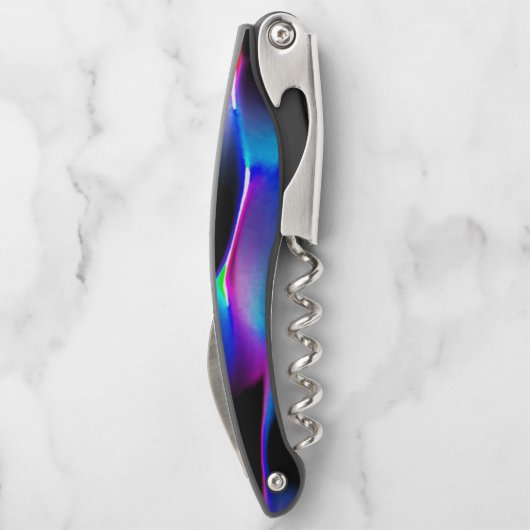 Digitale Dünen mit dunkelblauer Vorherrschaft Kellnermesser (Rückseite)