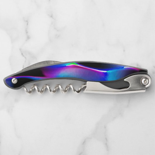 Digitale Dünen mit dunkelblauer Vorherrschaft Kellnermesser (Rückseite)